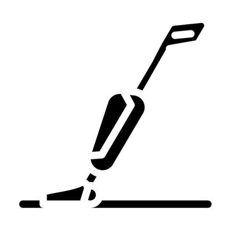 house order cleaned with vacuum cleaner glyph icon vector. house order cleaned with vacuum cleaner sign. isolated symbol illustrationのイラスト素材