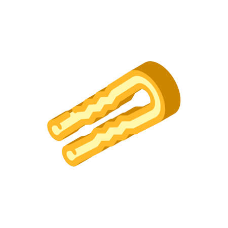steel hair pin isometric icon vector. steel hair pin sign. isolated symbol illustrationのイラスト素材
