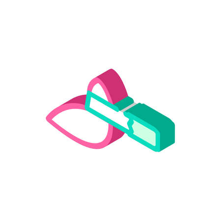 visor hat isometric icon vector. visor hat sign. isolated symbol illustrationのイラスト素材