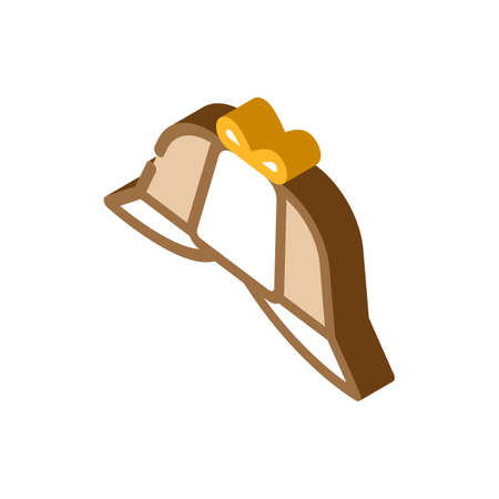deer hunter hat isometric icon vector. deer hunter hat sign. isolated symbol illustrationのイラスト素材