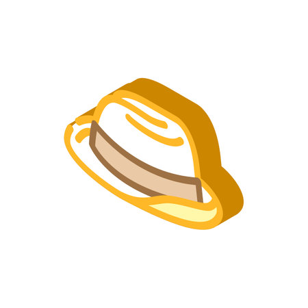 elegance hat isometric icon vector. elegance hat sign. isolated symbol illustrationのイラスト素材