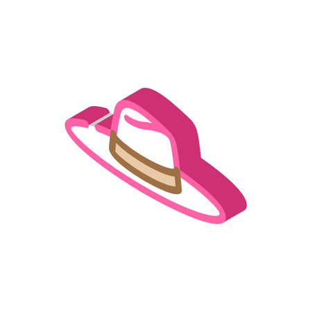 elegant hat isometric icon vector. elegant hat sign. isolated symbol illustrationのイラスト素材