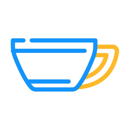 coffee cup color icon vector. coffee cup sign. isolated symbol illustrationのイラスト素材