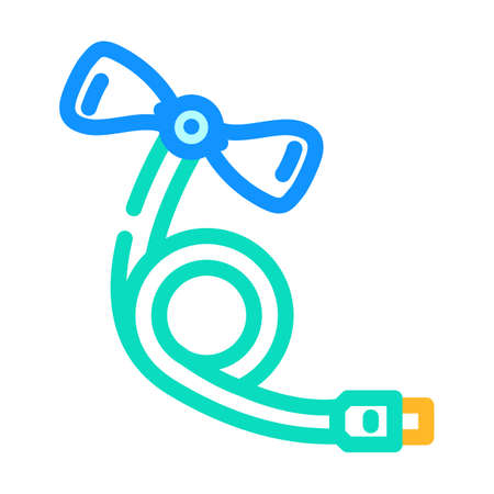 usb fan color icon vector. usb fan sign. isolated symbol illustrationのイラスト素材