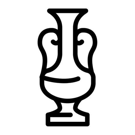 arabic jug container line icon vector. arabic jug container sign. isolated contour symbol black illustrationのイラスト素材