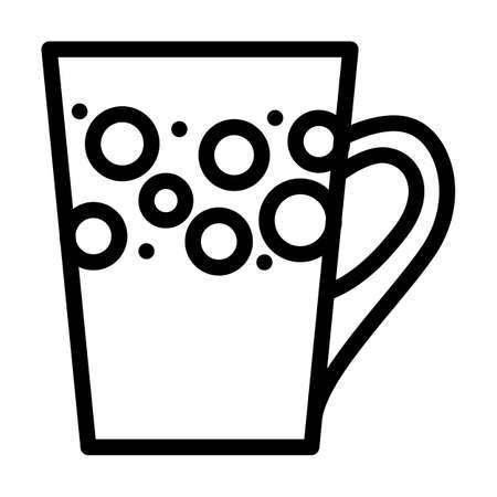 cup for beverage line icon vector. cup for beverage sign. isolated contour symbol black illustrationのイラスト素材