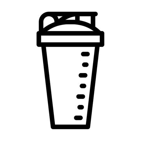 sports shaker cup line icon vector. sports shaker cup sign. isolated contour symbol black illustrationのイラスト素材