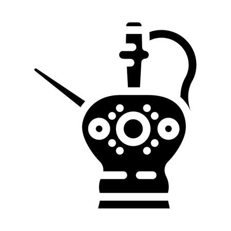 arabic tea jug glyph icon vector. arabic tea jug sign. isolated symbol illustrationのイラスト素材
