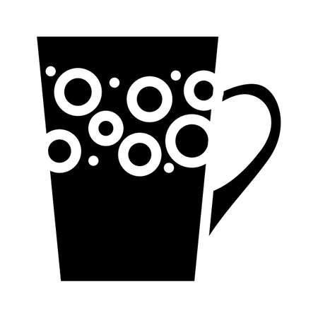 cup for beverage glyph icon vector. cup for beverage sign. isolated symbol illustrationのイラスト素材