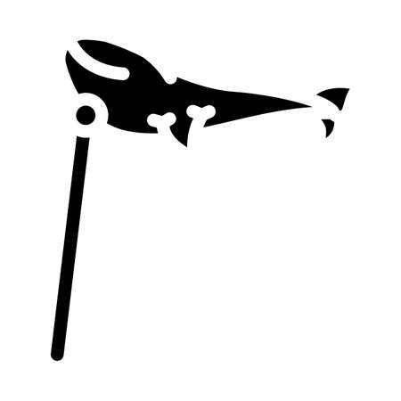 big inflatable kite glyph icon vector. big inflatable kite sign. isolated symbol illustrationのイラスト素材