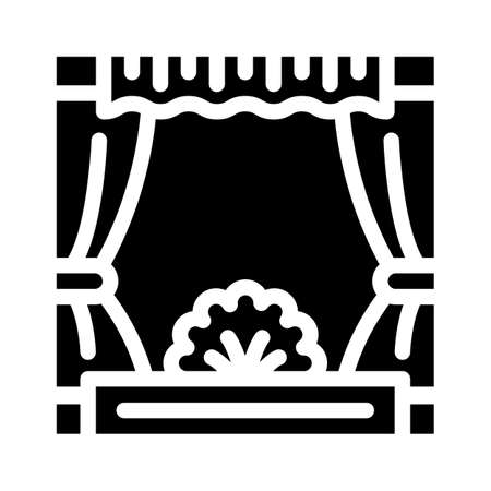 theatrical kids club glyph icon vector. theatrical kids club sign. isolated symbol illustrationのイラスト素材