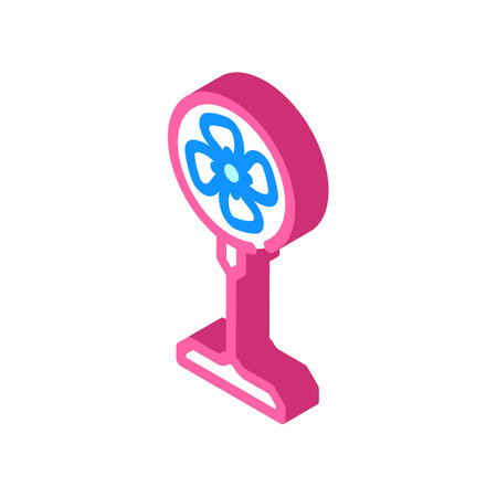 room fan isometric icon vector. room fan sign. isolated symbol illustrationのイラスト素材