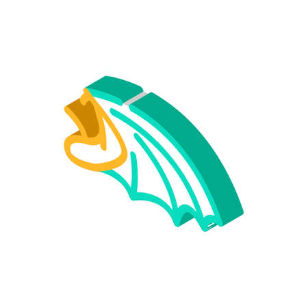 dragon wing isometric icon vector. dragon wing sign. isolated symbol illustrationのイラスト素材