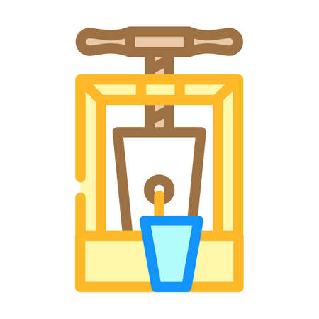 apple juice color icon vector. apple juice sign. isolated symbol illustrationのイラスト素材