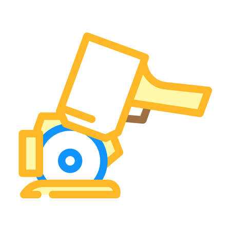 disc knife color icon vector. disc knife sign. isolated symbol illustrationのイラスト素材