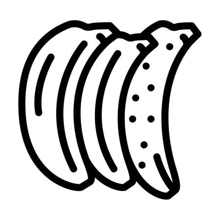 ripe banana line icon vector. ripe banana sign. isolated contour symbol black illustrationのイラスト素材