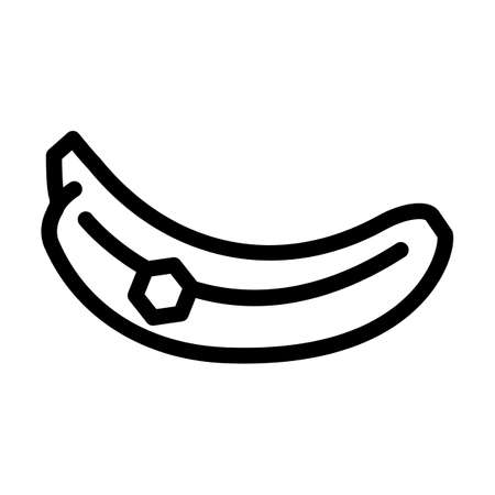 whole banana line icon vector. whole banana sign. isolated contour symbol black illustrationのイラスト素材