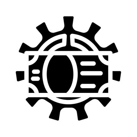 industrial profit glyph icon vector. industrial profit sign. isolated symbol illustrationのイラスト素材