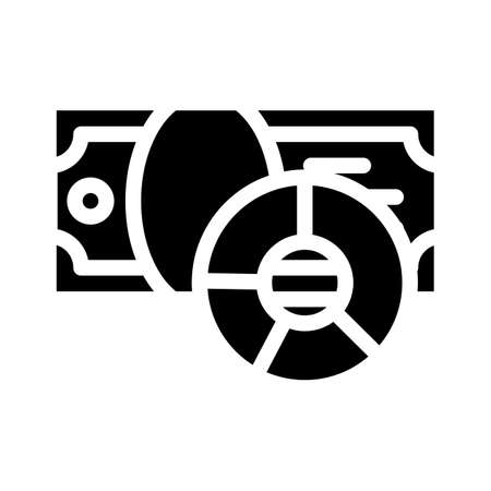 money control glyph icon vector. money control sign. isolated symbol illustrationのイラスト素材