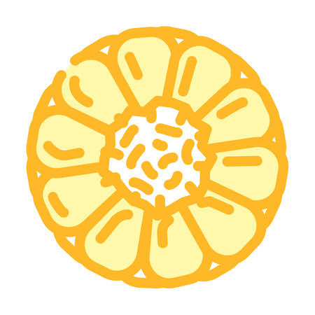 cut corn color icon vector. cut corn sign. isolated symbol illustrationのイラスト素材