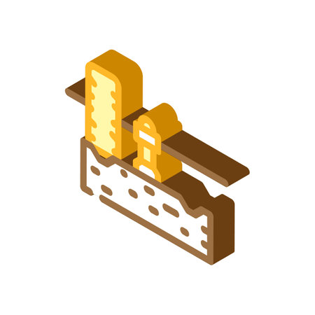 stone press olive isometric icon vector. stone press olive sign. isolated symbol illustrationのイラスト素材