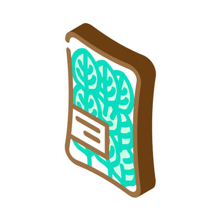 pack spinach isometric icon vector. pack spinach sign. isolated symbol illustrationのイラスト素材