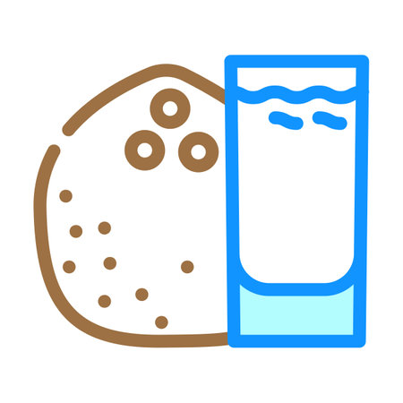 water coconut tropical color icon vector. water coconut tropical sign. isolated symbol illustrationのイラスト素材