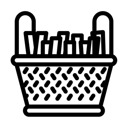 deep fry potatoes line icon vector. deep fry potatoes sign. isolated contour symbol black illustrationのイラスト素材