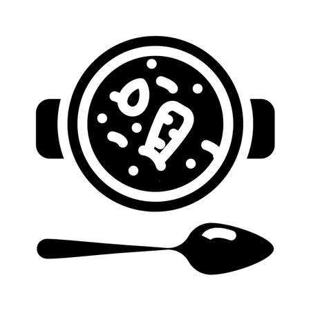 carrot soup glyph icon vector. carrot soup sign. isolated symbol illustrationのイラスト素材