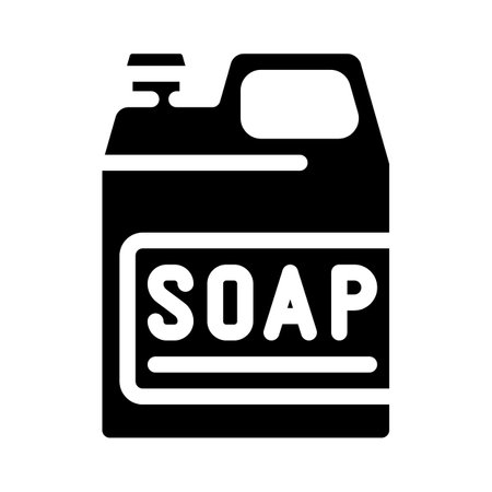 soap canister glyph icon vector. soap canister sign. isolated symbol illustrationのイラスト素材
