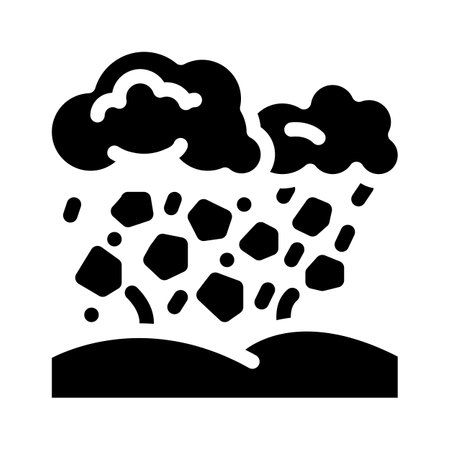 hail weather glyph icon vector. hail weather sign. isolated symbol illustrationのイラスト素材