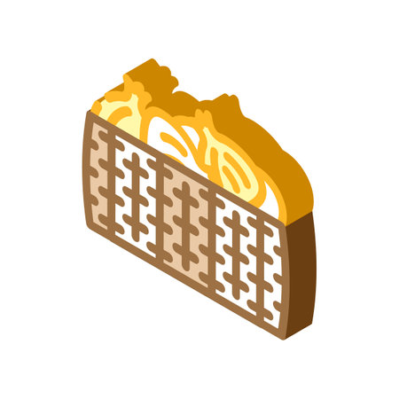 green onion box isometric icon vector. green onion box sign. isolated symbol illustrationのイラスト素材