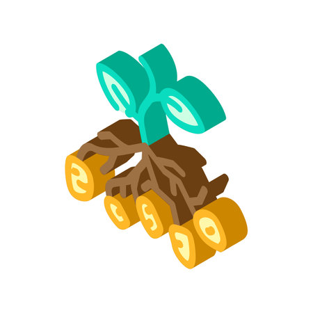potato bush plant isometric icon vector. potato bush plant sign. isolated symbol illustrationのイラスト素材