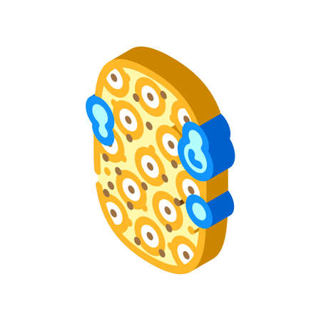 scrubbing soap isometric icon vector. scrubbing soap sign. isolated symbol illustrationのイラスト素材