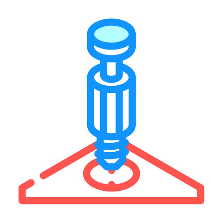 insert metal screw assembly furniture color icon vector. insert metal screw assembly furniture sign. isolated symbol illustrationのイラスト素材