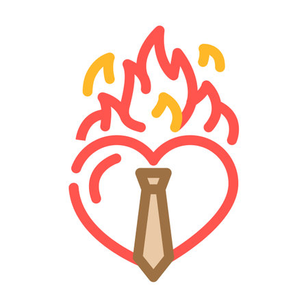 passion business ethics color icon vector. passion business ethics sign. isolated symbol illustrationのイラスト素材