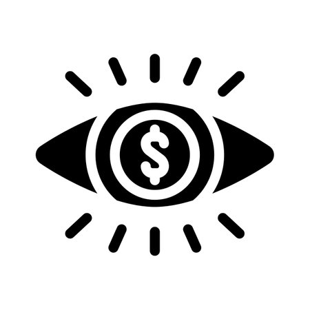 vision business ethics glyph icon vector. vision business ethics sign. isolated symbol illustrationのイラスト素材
