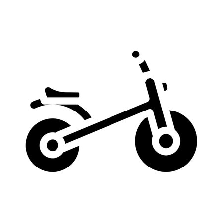bicycle kid leisure glyph icon vector. bicycle kid leisure sign. isolated symbol illustrationのイラスト素材