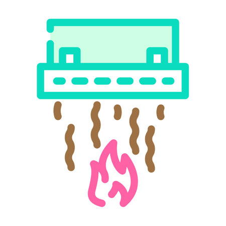 smoke filtration color icon vector. smoke filtration sign. isolated symbol illustrationのイラスト素材