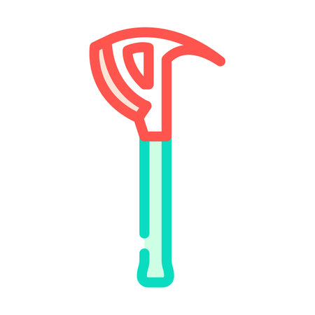 crash axe tool color icon vector. crash axe tool sign. isolated symbol illustrationのイラスト素材