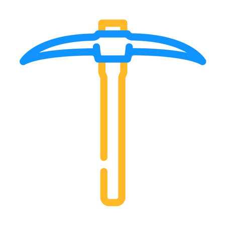 miner axe hatchet color icon vector. miner axe hatchet sign. isolated symbol illustrationのイラスト素材