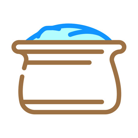 sour cream milk product color icon vector. sour cream milk product sign. isolated symbol illustrationのイラスト素材