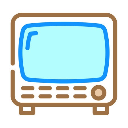 television retro gadget color icon vector. television retro gadget sign. isolated symbol illustrationのイラスト素材