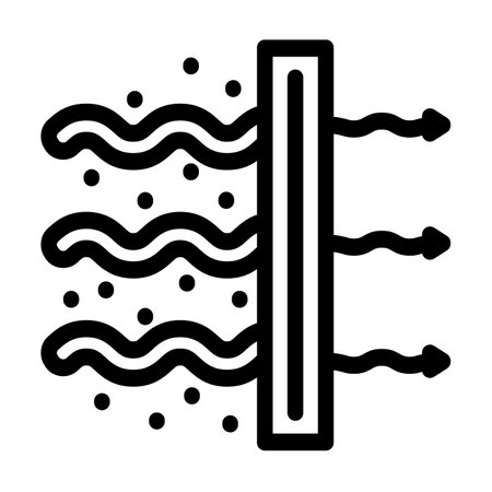 filter air line icon vector. filter air sign. isolated contour symbol black illustrationのイラスト素材