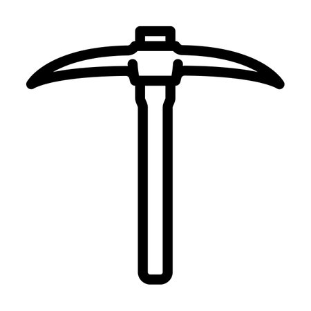 miner axe hatchet line icon vector. miner axe hatchet sign. isolated contour symbol black...