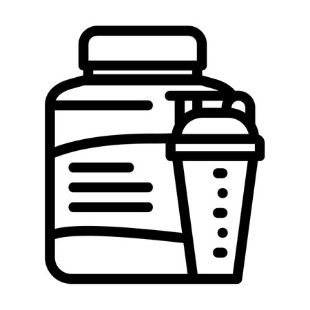 whey protein milk product line icon vector. whey protein milk product sign. isolated contour symbol black illustrationのイラスト素材