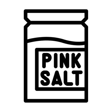 himalayan pink salt line icon vector. himalayan pink salt sign. isolated contour symbol black illustrationのイラスト素材