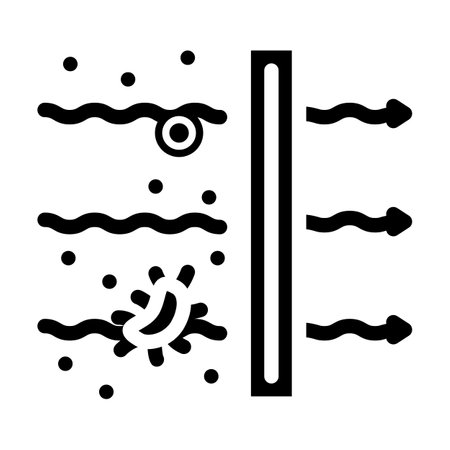 virus filtration glyph icon vector. virus filtration sign. isolated symbol illustrationのイラスト素材