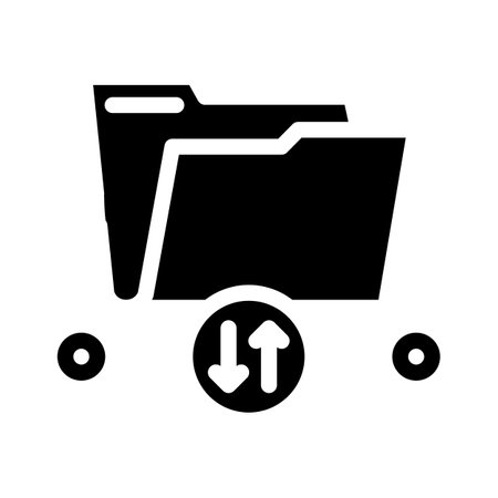transfer folder glyph icon vector. transfer folder sign. isolated symbol illustrationのイラスト素材