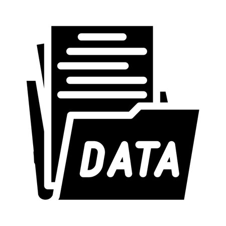data folder glyph icon vector. data folder sign. isolated symbol illustrationのイラスト素材